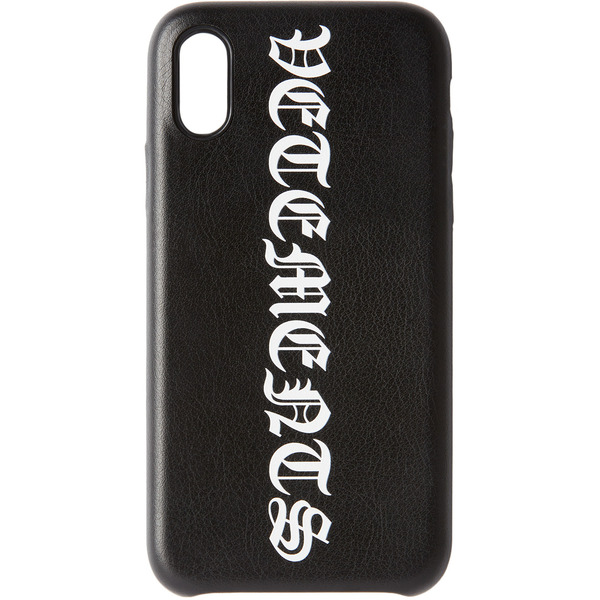  Vetements Black Vertical Logo Iphone Xs Case 