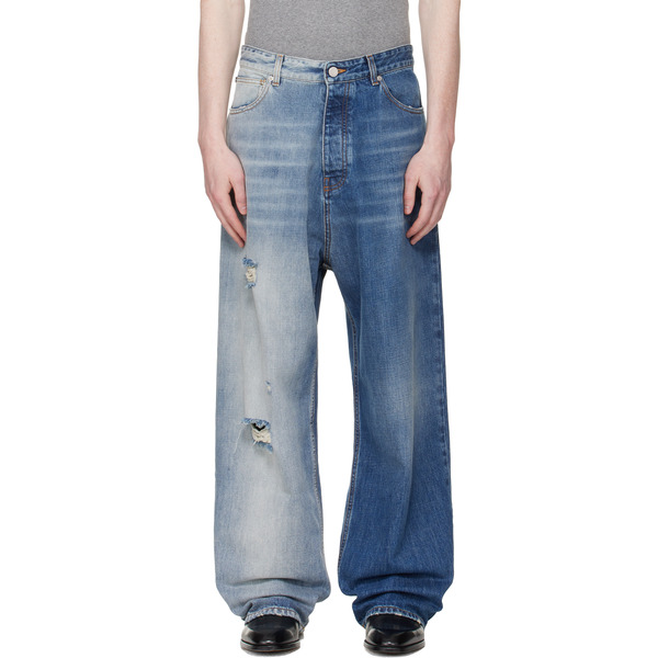  Vetements Blue Degrade Effect Jeans 