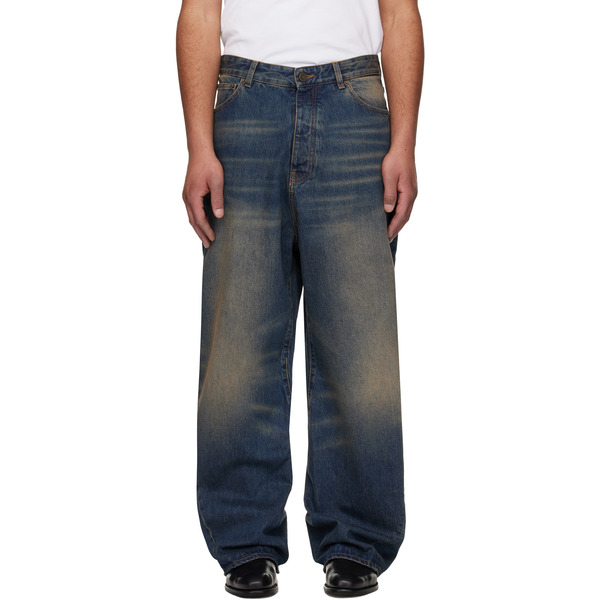  Vetements Navy Spiral Jeans 