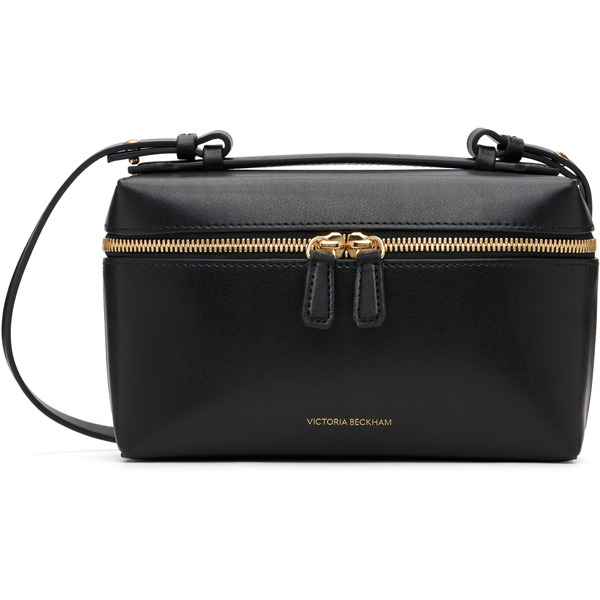  Victoria Beckham Black Leather Vanity Crossbody Bag 