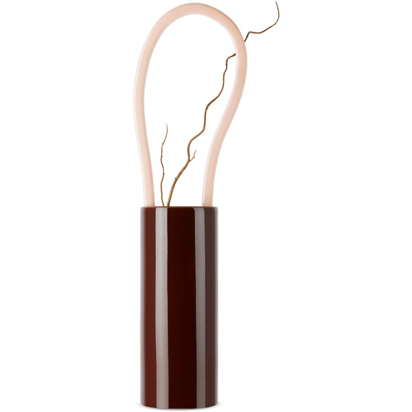  Vitra Burgundy & Pink 'découpage' Vase 