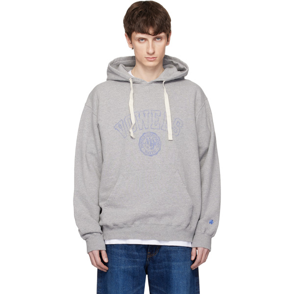  Vowels Gray Faded Collegiate Hoodie 