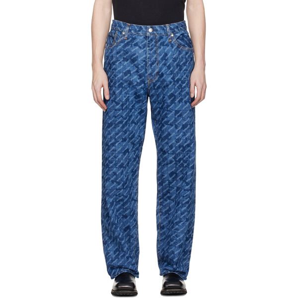  Vowels Navy Baggy Denim Jeans 