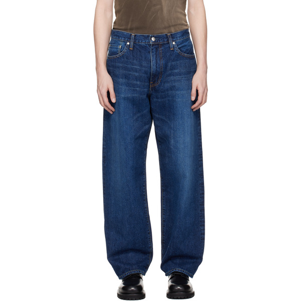  Vowels Navy Baggy Denim Jeans 