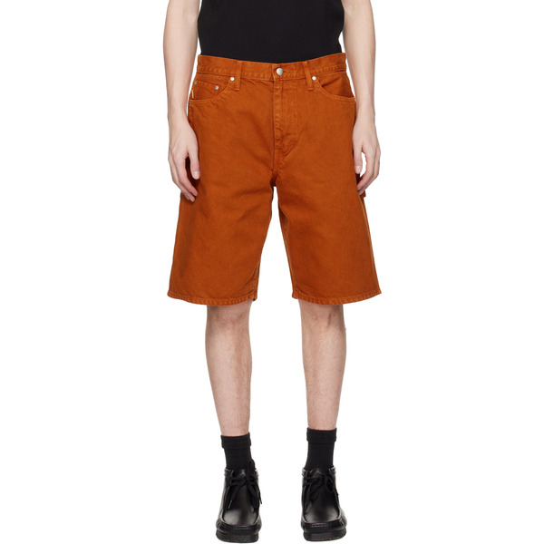  Vowels Orange Overdyed Painter Shorts 