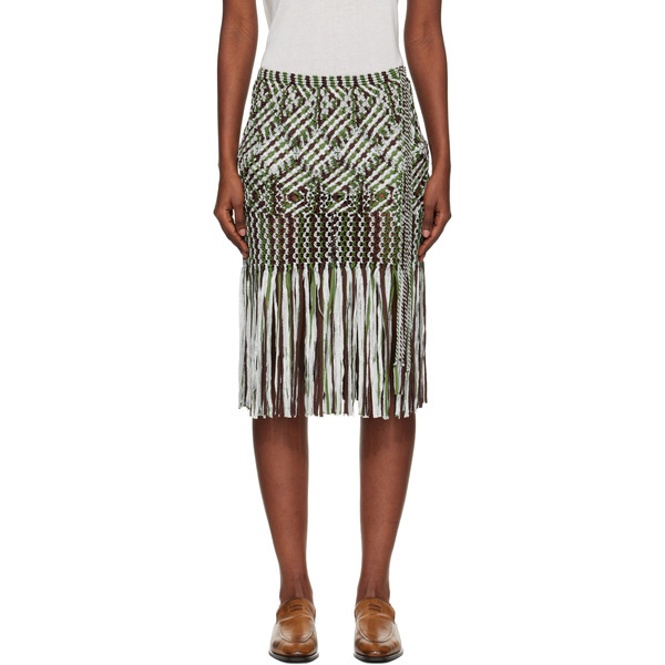  Wales Bonner Multicolor Java Macrame Midi Skirt 