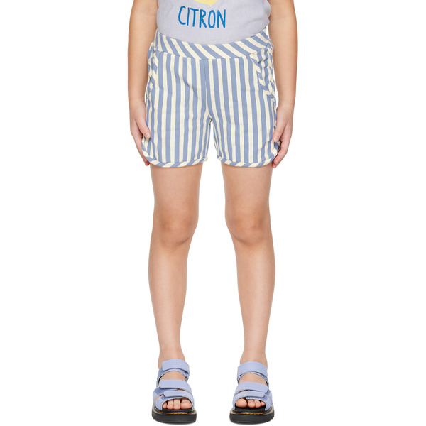  Wander & Wonder Kids Blue Striped Shorts 