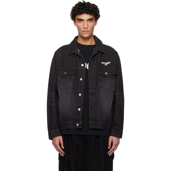  We11done Black '1506' Denim Trucker Jacket 