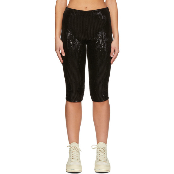  We11done Black Sequin Shorts 