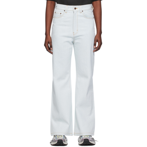  We11done Blue Straight Jeans 
