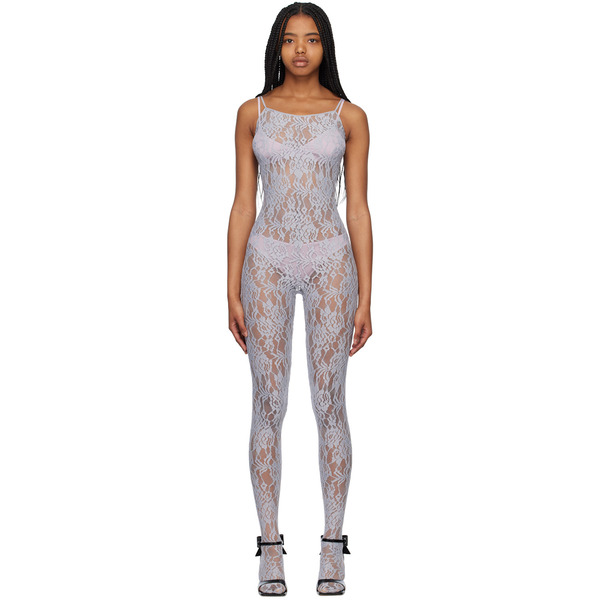  We11done Gray Pattern Jumpsuit 