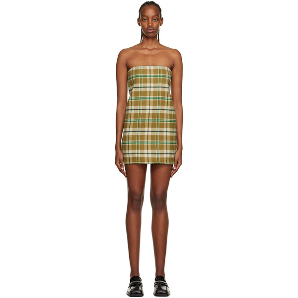  We11done Khaki Wire Minidress 