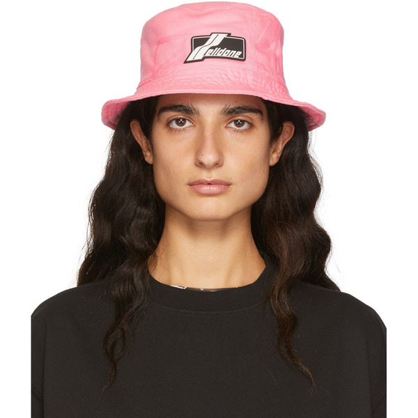  We11done Pink Denim Bucket Hat 