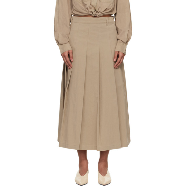  Weekend Max Mara Beige Orme Midi Skirt 