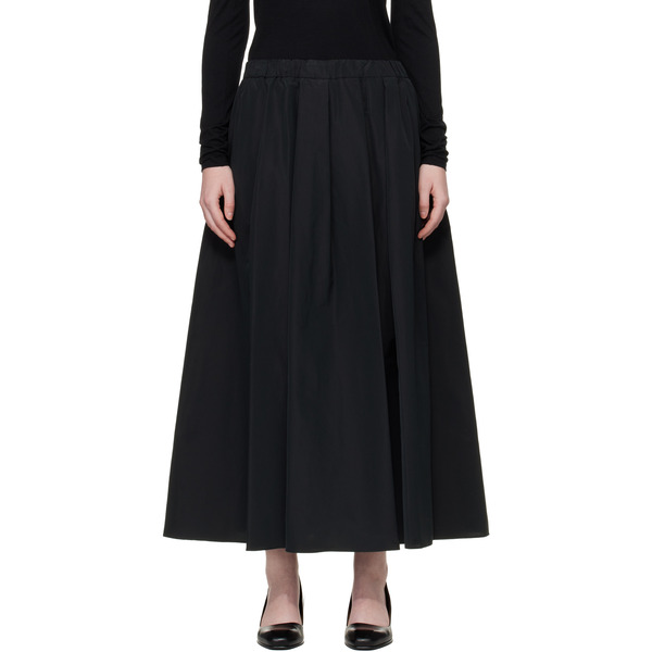  Weekend Max Mara Black Curvato Maxi Skirt 