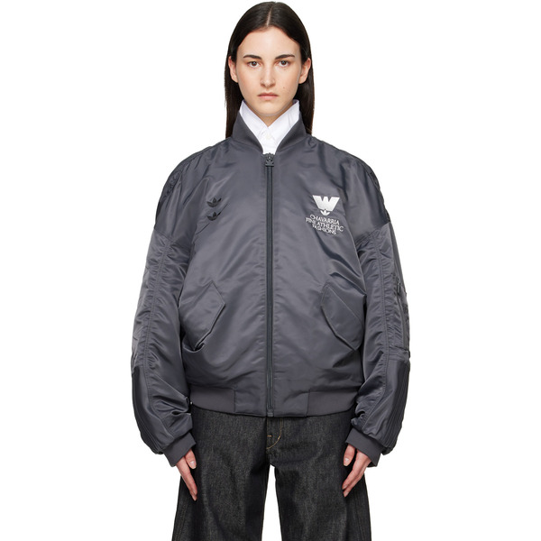  Willy Chavarria Black Adidas Originals Edition Bomber Jacket 