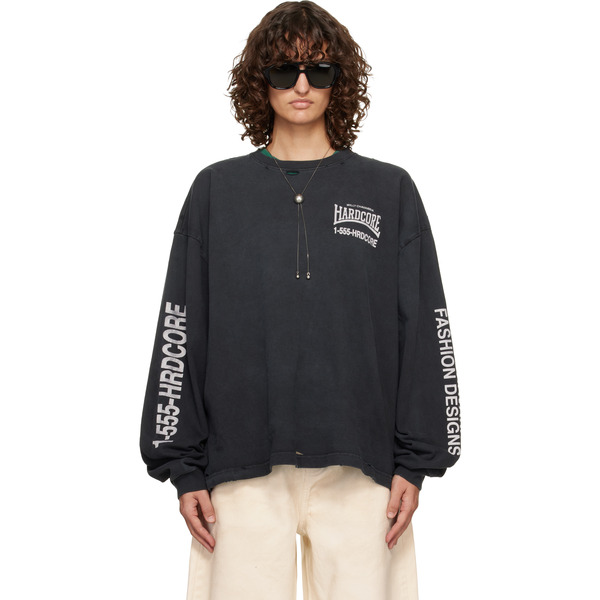  Willy Chavarria Black 'hardcore' Buffalo L/s T-shirt 