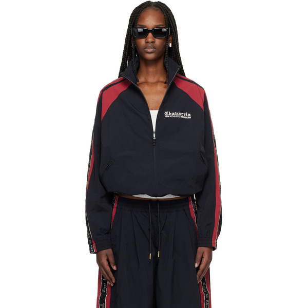  Willy Chavarria Black & Red 'casa De Chavarria' Tape Jacket 