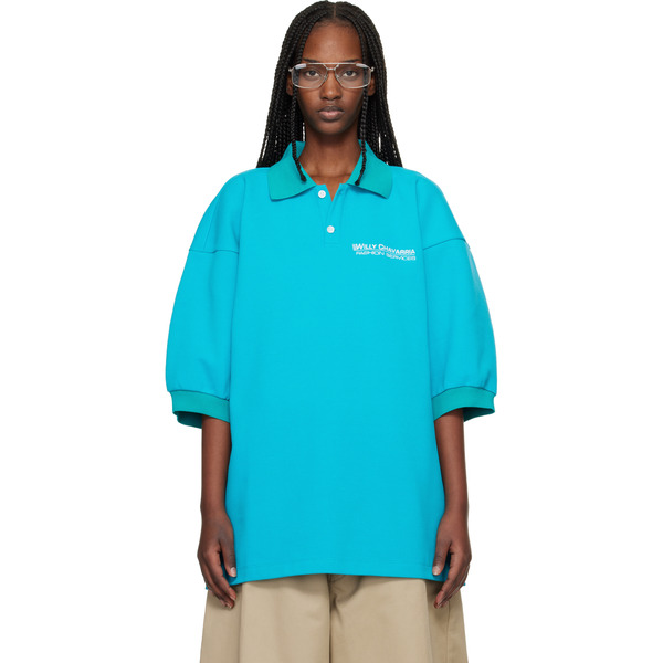  Willy Chavarria Blue Football Polo 