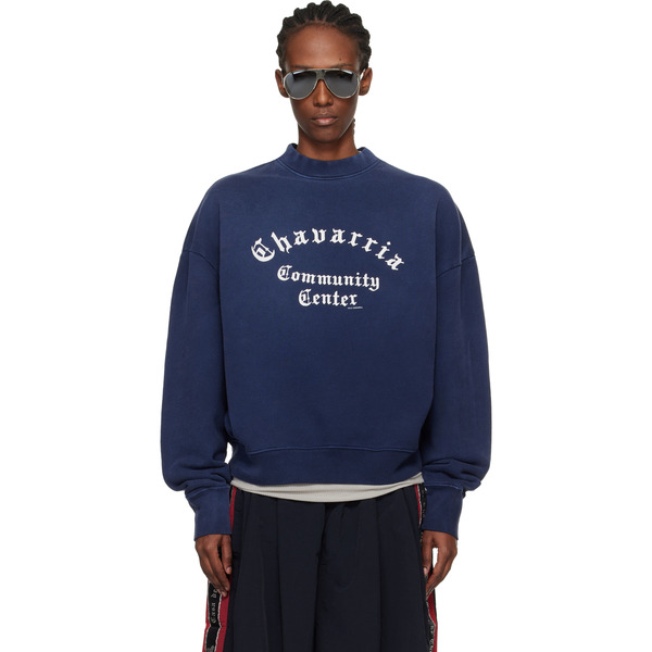  Willy Chavarria Navy 'chavarria Community Center' Standard Sweatshirt 