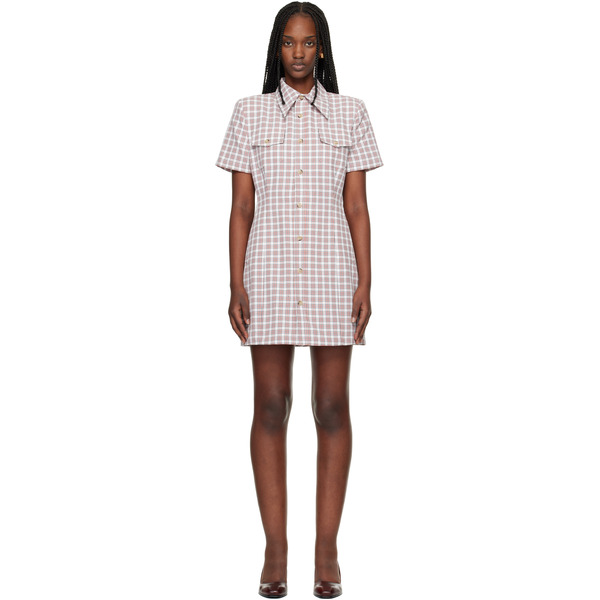  Willy Chavarria Red & White Chavela Minidress 
