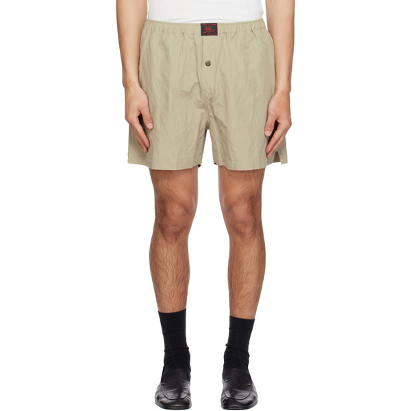  Willy Chavarria Taupe Willy Woven Boxer Shorts 