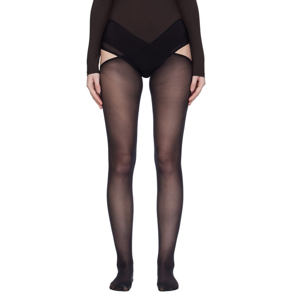  Wolford Black Individual 12 Stay-hip Tights 