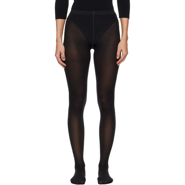  Wolford Black 'velvet De Luxe' 50 Tights 