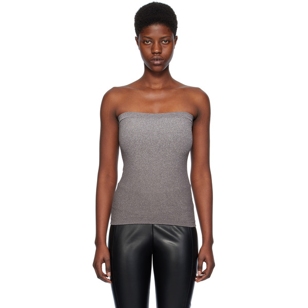  Wolford Silver Fading Shine Tube Top 