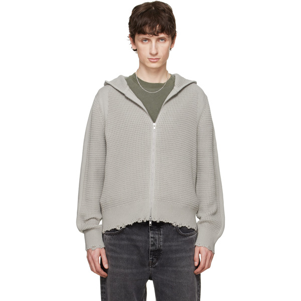  Won Hundred Gray Glasgow Knit Hoodie 