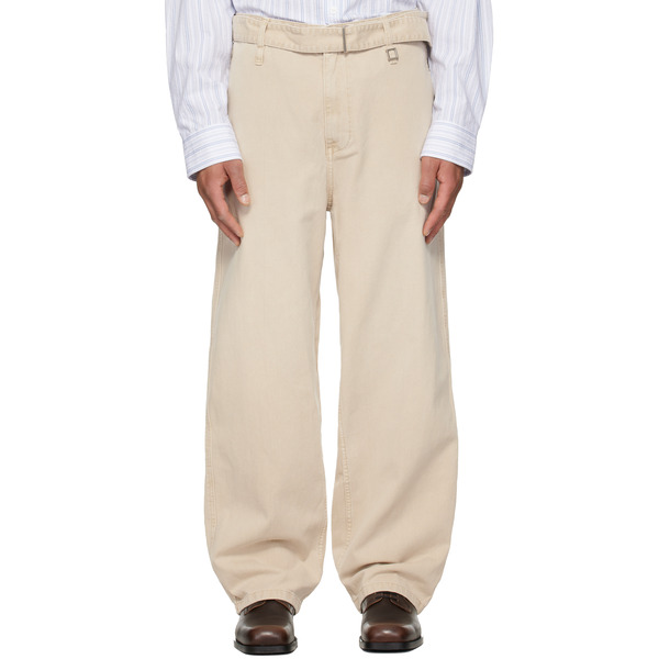  Wooyoungmi Beige Belted Jeans 