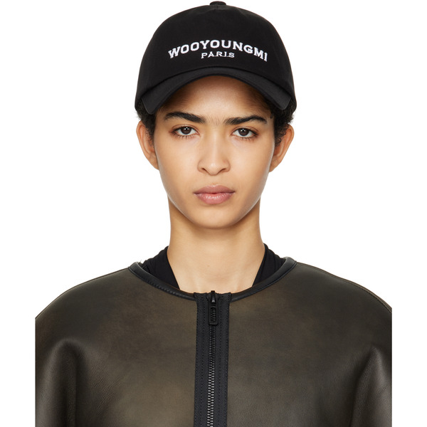 Wooyoungmi Black Embroidered Ball Cap 