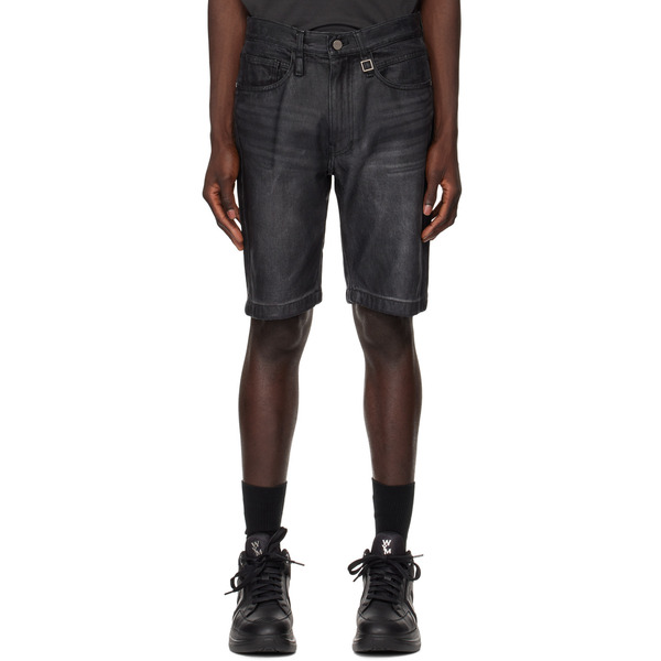  Wooyoungmi Black Faded Denim Shorts 