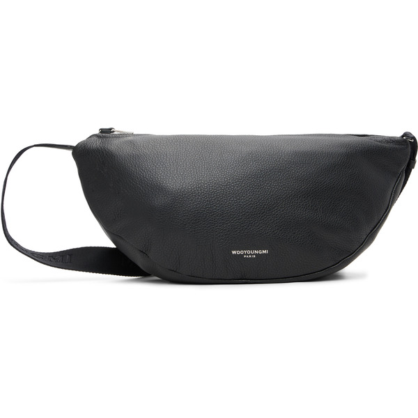  Wooyoungmi Black Leather Moon Bag 