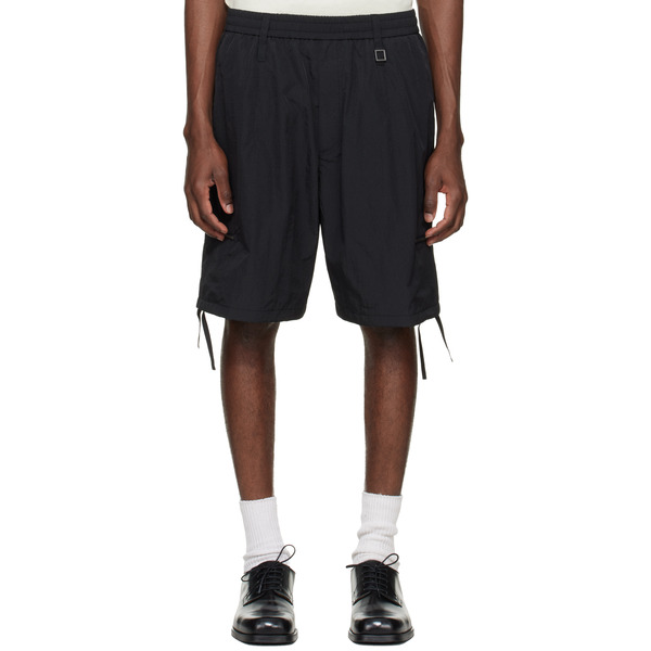  Wooyoungmi Black Zip Detail Utility Shorts 