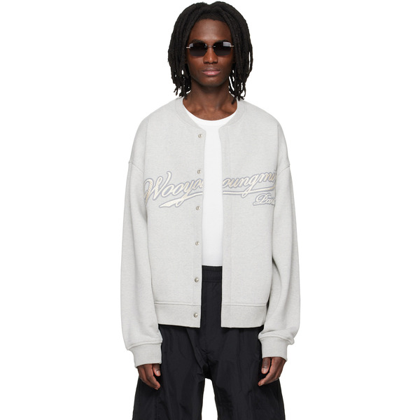  Wooyoungmi Gray Cardigan Sweatshirt 