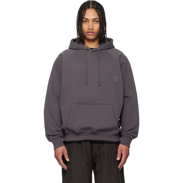  Wooyoungmi Gray New Back Logo Hoodie 