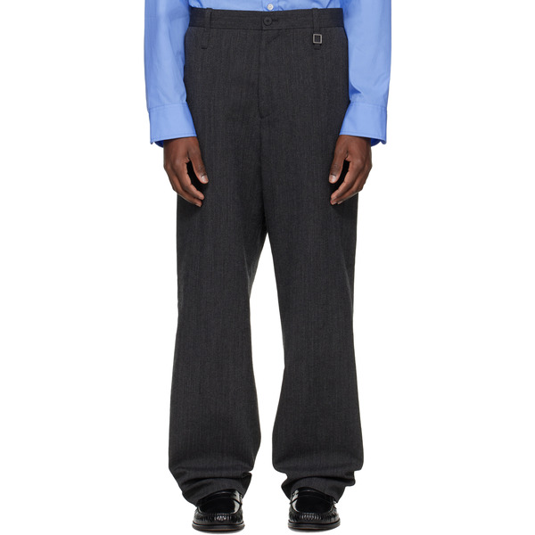  Wooyoungmi Gray Oxford Trousers 
