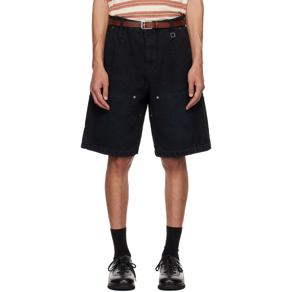  Wooyoungmi Navy Cotton Shorts 