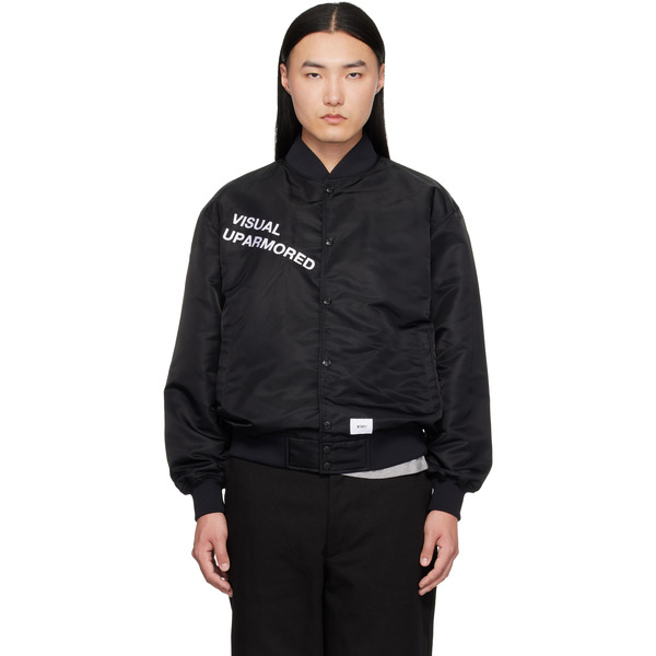  Wtaps Black 'team' Varsity Jacket 