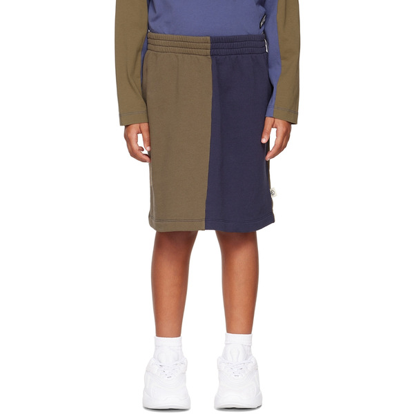  Wynken Kids Khaki & Navy Horizon Skirt 