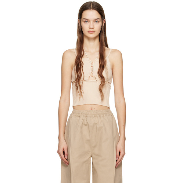  Wynn Hamlyn Beige Sunny Tank Top 