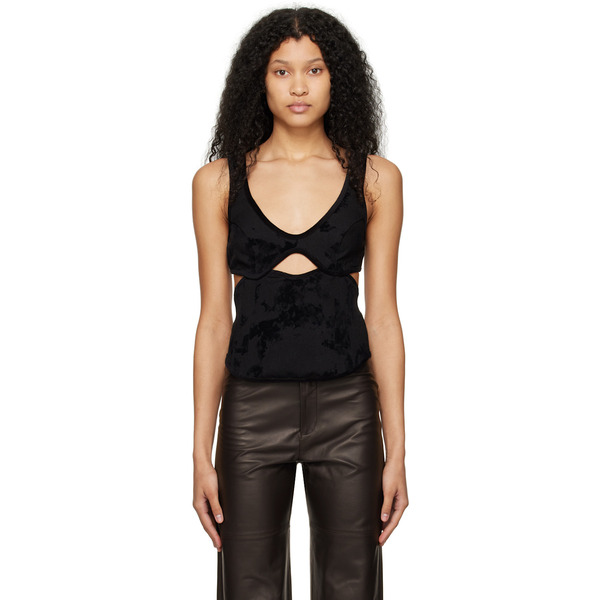  Wynn Hamlyn Black Burn Out Bodice Camisole 