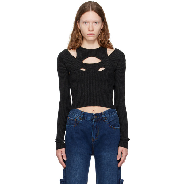  Wynn Hamlyn Black Derry Long Sleeve T-shirt 