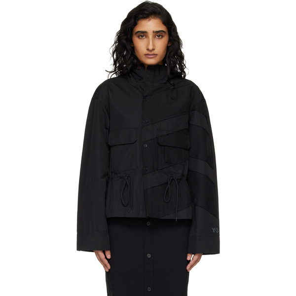  Y-3 Black Hooded Jacket 