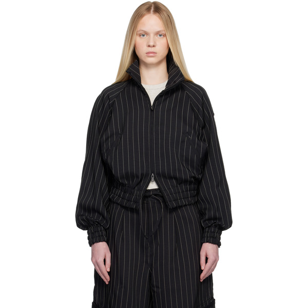  Y-3 Black Pinstripe Sport Uniform Blouson Jacket 