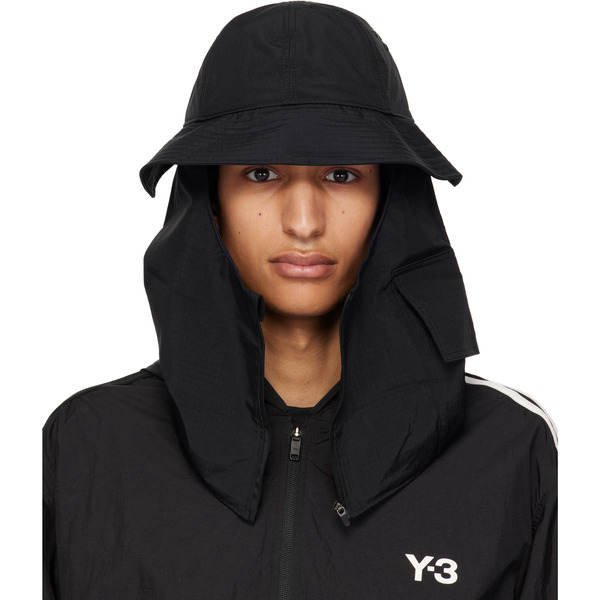  Y-3 Black Util Bucket Hat 