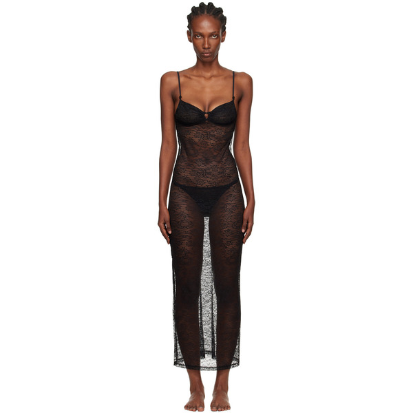  Yasmine Eslami Black Alice Maxi Dress 