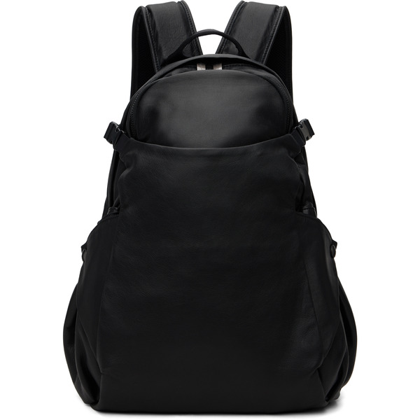  Yohji Yamamoto Black Leather Backpack 