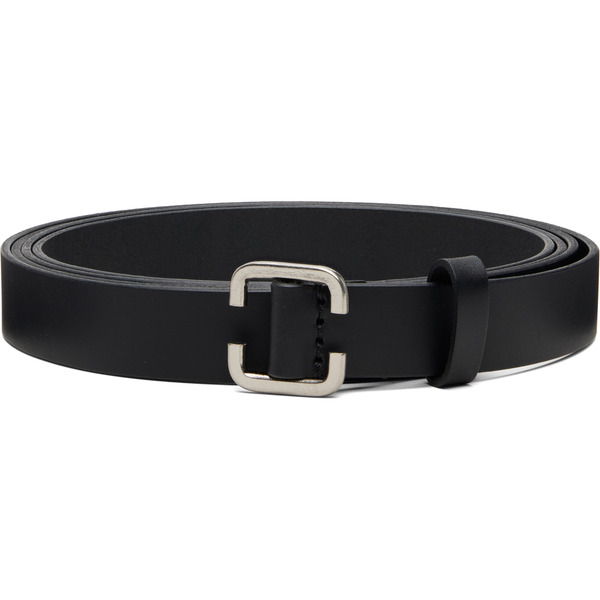  Yohji Yamamoto Black Soft Oil Leather Long Belt 